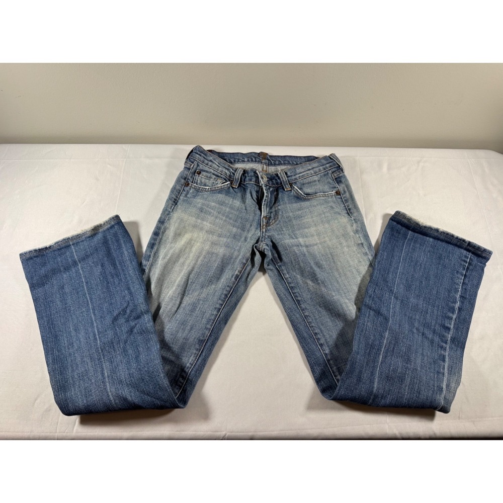 Vintage Y2K 7 For All Mankind Bootcut Jeans Medium Wash Blue Denim Size 25